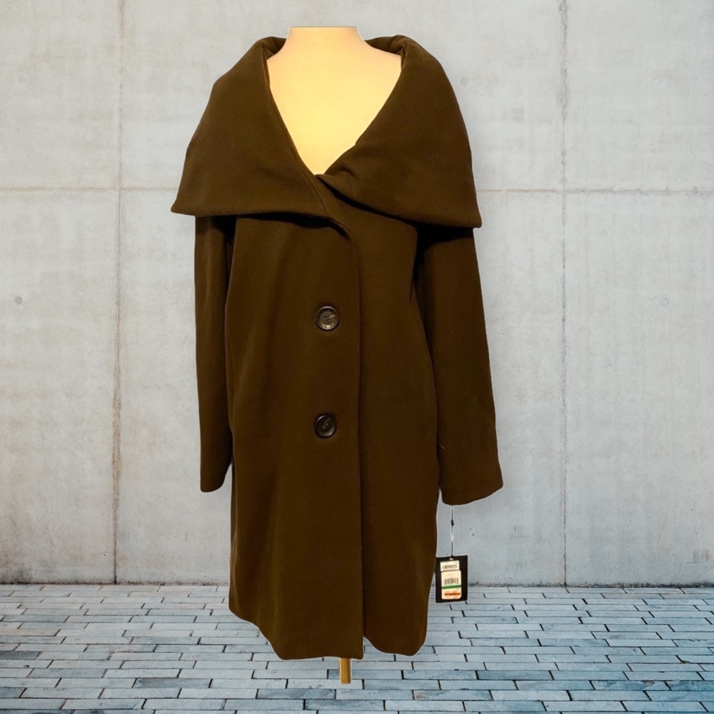 DKNY wool coat size L new